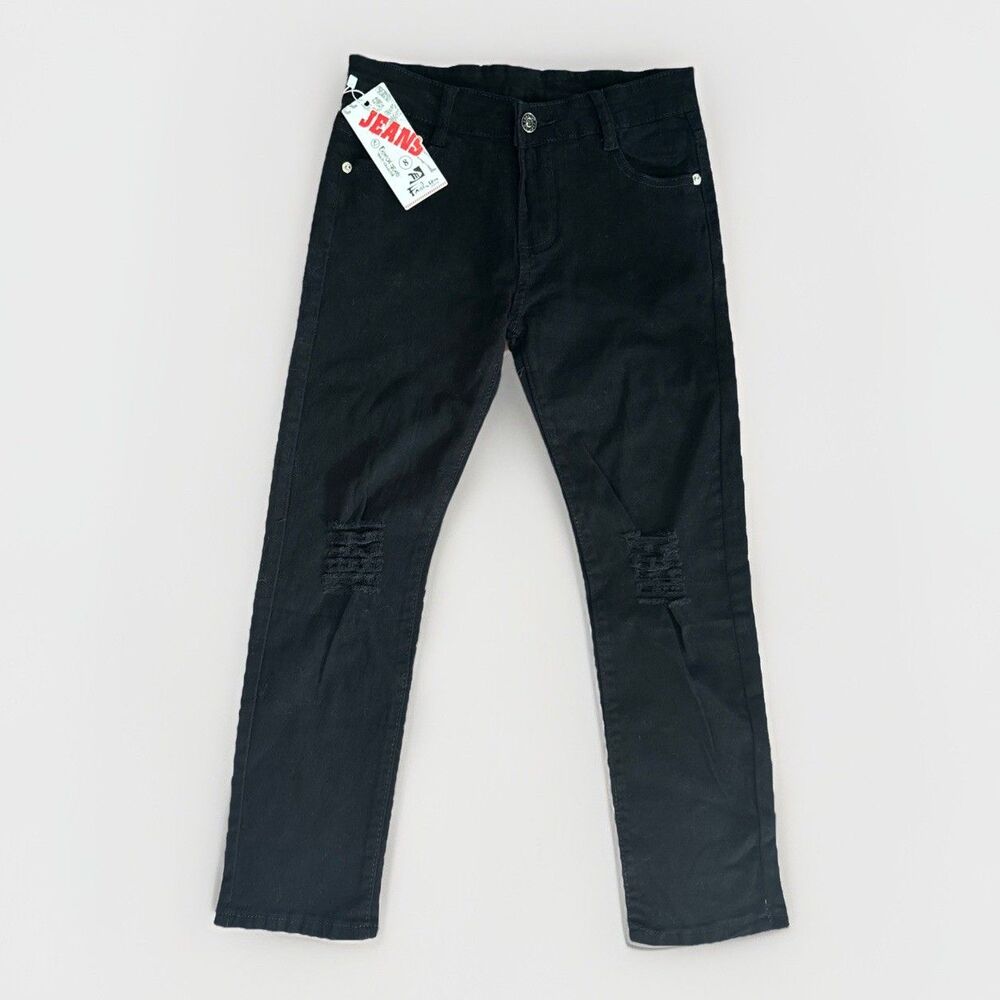NWT Kids Black Ripped Skinny Jeans Size 8